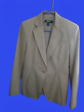 DKNY Women's Beige Single-Button Blazer